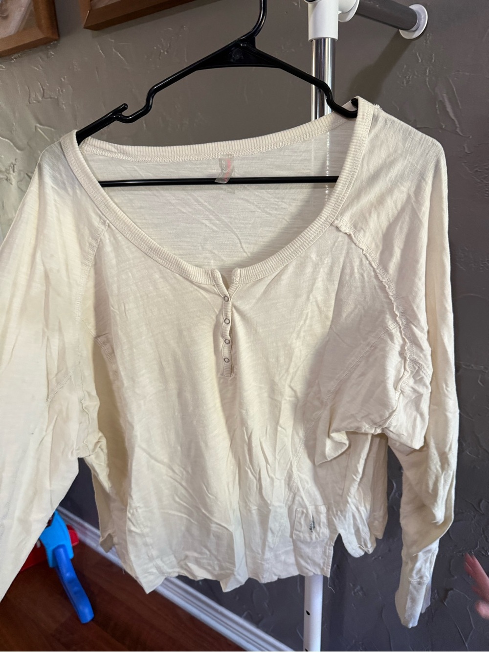 FP Movement by Free People Cream Long-Sleeve Henley Top